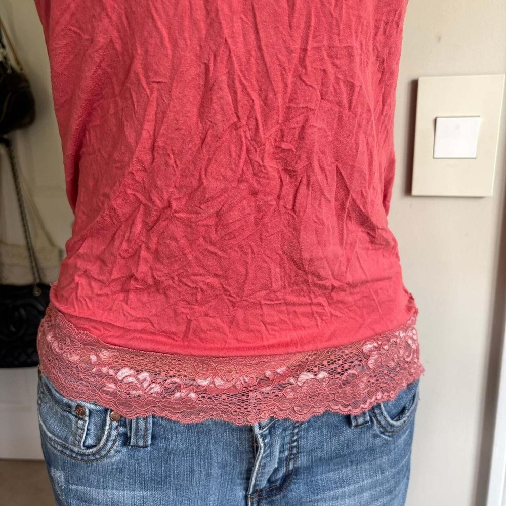 00s pink raspberry lace cami (size M) - Picture 4 of 7